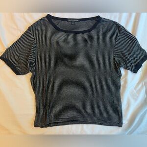 Women's Striped Black Top